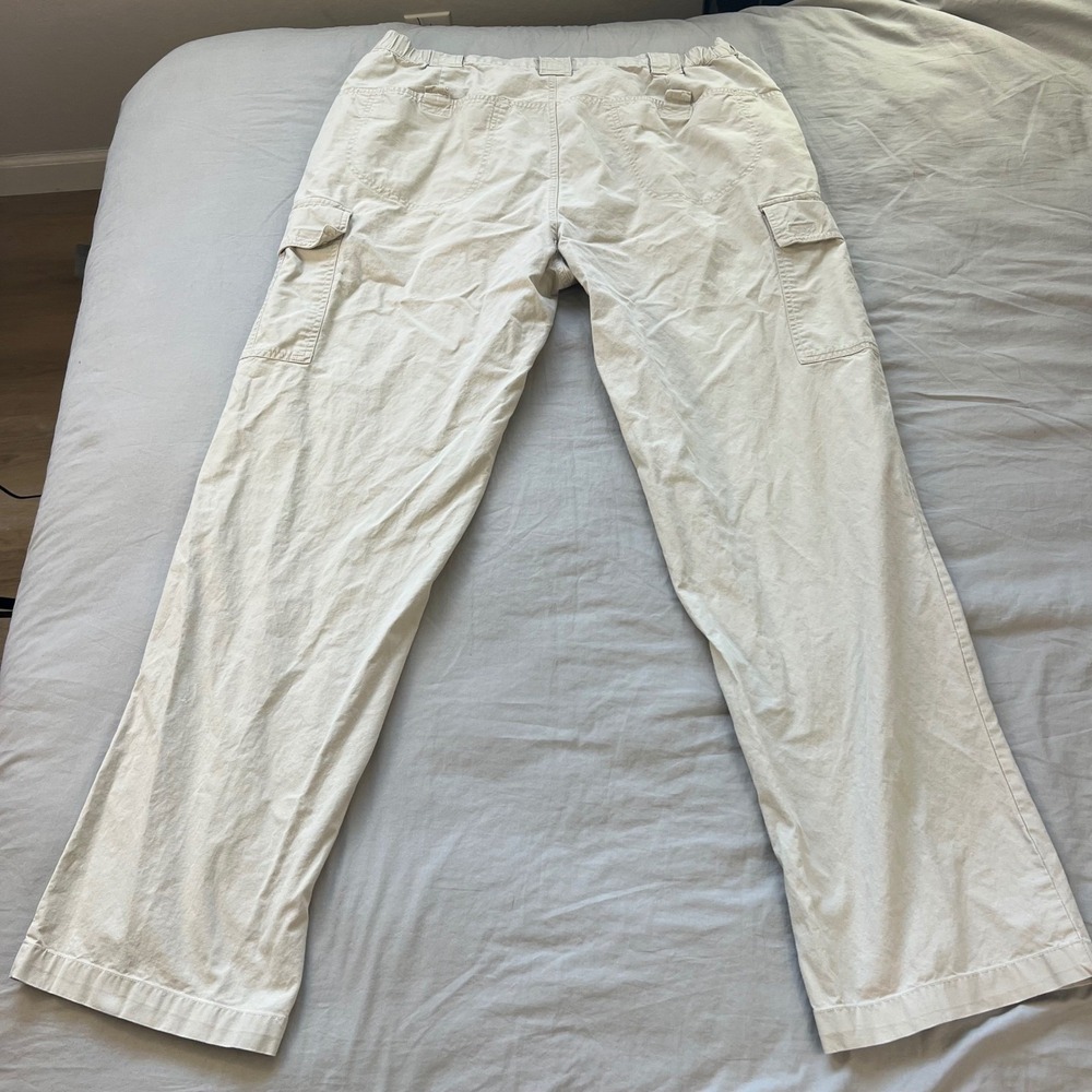 COLUMBIA Mens Cargo Pants Size 38x34 Khaki Beige Outdoor Utility Vintage 2001